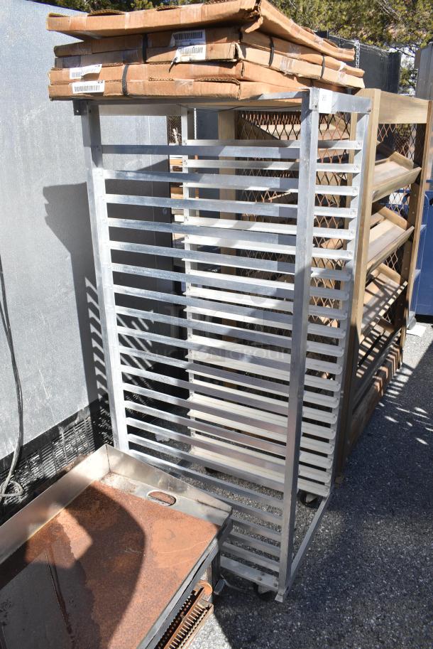 Metal Pan Transport Rack on Commercial Casters. Comes w/ Boxes of Maple Espresso Panels - Image 2 of 7