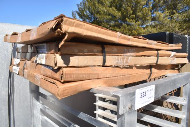 Metal Pan Transport Rack on Commercial Casters. Comes w/ Boxes of Maple Espresso Panels - Image 4 of 7