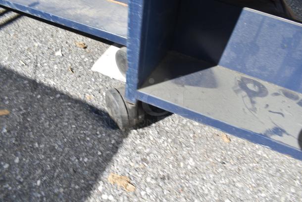 2 Metal Blue Double Sided Book Carts on Commercial Casters. 2 Times Your Bid! - Image 6 of 6