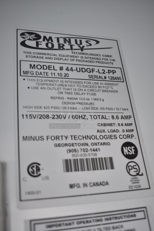 2020 Minus Forty 44-UDGF-L2-PP Metal Commercial 2 Door Reach In Freezer Merchandiser w/ Poly Coated Racks. 115/208-230 Volts, 1 Phase. - Image 7 of 10