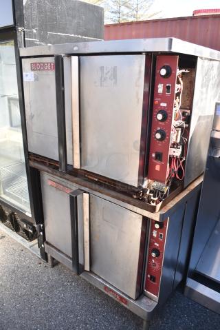 2 Blodgett Stainless Steel Commercial Electric Powered Full Size Convection Oven w/ Solid Doors, Metal Ovens and Thermostatic Controls. 2 Times Your Bid!