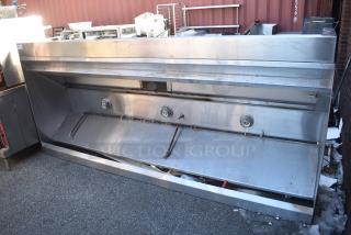 12' Hoodmart HM-H-BMUA Stainless Steel Commercial Grease Hood.