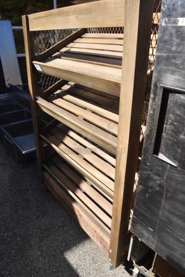 Wood Pattern 4 Shelf Display Unit. - Image 2 of 4