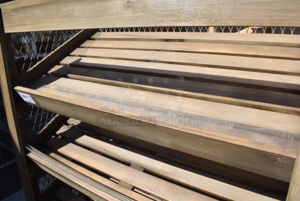 Wood Pattern 4 Shelf Display Unit. - Image 3 of 4