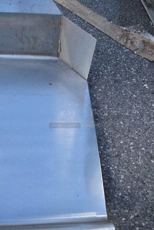 Stainless Steel L Shaped Left Side Clean Side Dishwasher Table. No Legs. - Image 4 of 4