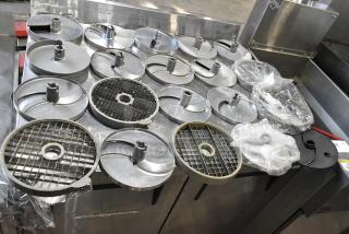 23 Various Food Processor Blades / Screen Dicers w/ 1 Blade Rack. 23 Times Your Bid!