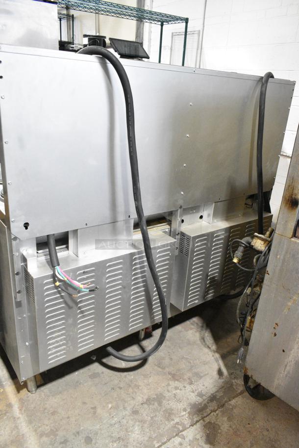 BRAND NEW SCRATCH AND DENT! Stainless Steel Commercial Electric Powered 10 Burner French Top Range w/ 2 Convection Ovens, Over Shelf and Back Splash. 3 Phase. - Image 12 of 17