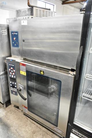 Alto Shaam Stainless Steel Commercial Combihood w/ Alto Shaam Stainless Steel Commercial Combi Convection Oven. 3 Phase.