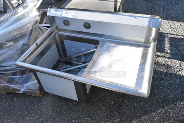 BRAND NEW SCRATCH AND DENT! Regency 600S1181818R Stainless Steel Commercial Single Bay Sink w/ Right Side Drain Board. - Image 4 of 6