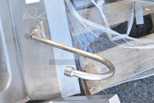 Stainless Steel Single Bay Wall Mount Sink w/ Faucet. - Image 3 of 3