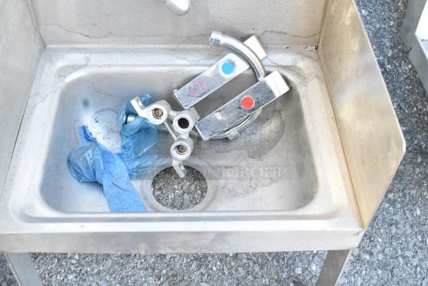 Stainless Steel Single Bay Wall Mount Sink w/ Faucet. - Image 2 of 3