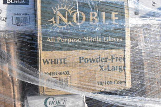 35 BRAND NEW! Boxes Including 500TW7 Choice 7 oz. Translucent Thin Wall Plastic Cold Cup - 2500/Case, 130SERVSPBK Visions 10" Black Disposable Plastic Serving Spoon - 72/Case, 395TO661PF EcoChoice No PFAS Added 6" x 6" x 3" Natural Bagasse Blend Take-Out Container - 500/Case, 127RDTFLBULK Choice Microwavable Translucent Customizable Recessed Fit Deli Lid - 500/Case, 128HD16BULK Choice Heavy Duty 16 oz. Microwavable Translucent Plastic Deli Container - 480/Case, 18218X3 Choice 18" x 3000' Foodservice Film with Serrated Cutter, 394EN304XL Noble Products Nitrile White 3 Mil Thick All Purpose Powder-Free Textured Gloves - Extra Large - 1000/Case, 130WBKFORKH Choice Black Heavy Weight Wrapped Polystyrene Plastic Fork - 1000/Case, 130BKFKNH250 Choice Black Heavy Weight Wrapped Polystyrene Plastic Fork and Knife Cutlery Pack with Napkin - 250/Case. 35 Times Your Bid! - Image 12 of 18
