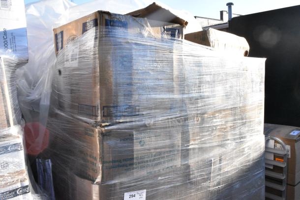 30 BRAND NEW! Boxes Including Dart 16J16 16 oz. White Customizable Foam Cup - 1000/Case, 395RP10C EcoChoice Compostable No PFAS Added Bamboo / Bagasse 10" Plate 3 Compartment - 500/Case, 301C57PST1 Dart C57PST1 ClearSeal Hinged Lid Plastic Container 6" x 5 13/16" x 3" - 500/Case. 30 Times Your Bid! - Image 2 of 9