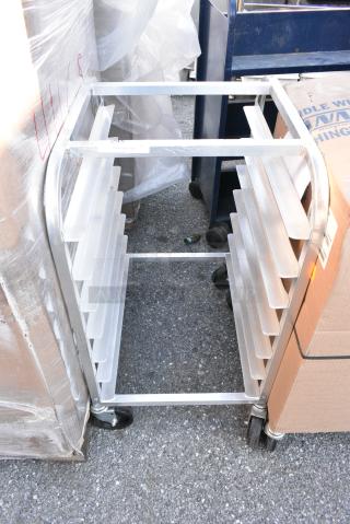 Metal Commercial Pan Transport Rack on Commercial Casters.
