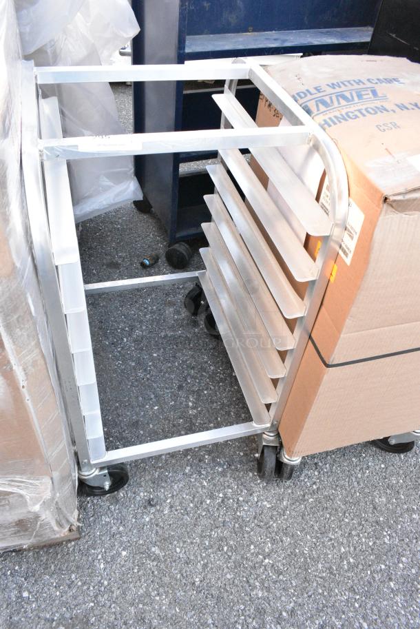 Metal Commercial Pan Transport Rack on Commercial Casters. - Image 3 of 6
