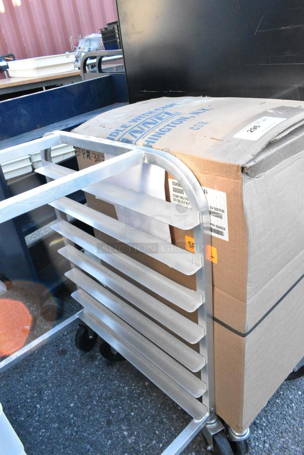 Metal Commercial Pan Transport Rack on Commercial Casters. - Image 6 of 6