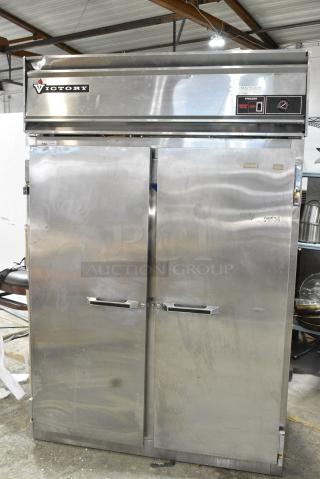 Victory FA-2D-S7 Stainless Steel Commercial 2 Door Reach In Cooler. 115 Volts, 1 Phase.