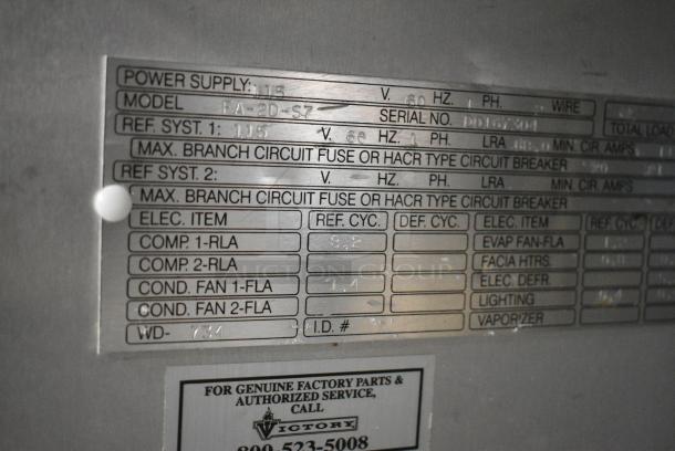 Victory FA-2D-S7 Stainless Steel Commercial 2 Door Reach In Cooler. 115 Volts, 1 Phase. - Image 6 of 8