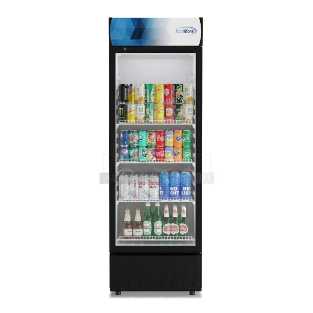 BRAND NEW SCRATCH & DENT!! IN THE BOX! Koolmore MDR-1GD-12C 24 in. One-Door Commercial Merchandiser Refrigerator,12 cu. ft. Minor Denting/Scuffing. Tested. In Perfect Working Order. - Image 1 of 3