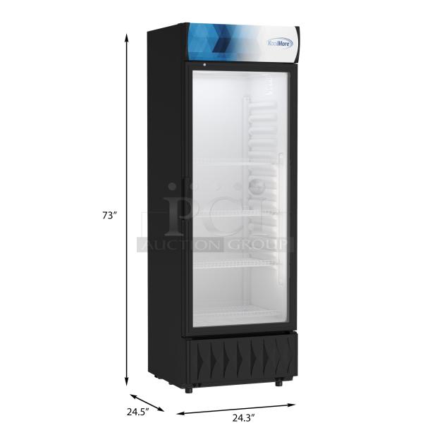 BRAND NEW SCRATCH & DENT!! IN THE BOX! Koolmore MDR-1GD-12C 24 in. One-Door Commercial Merchandiser Refrigerator,12 cu. ft. Minor Denting/Scuffing. Tested. In Perfect Working Order. - Image 3 of 3