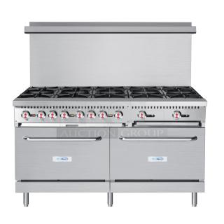 BRAND NEW! OUT OF ORIGINAL PACKAGING! Koolmore KM-CR60-NG 60 in. Commercial 10 Burner Natural Gas Range in Stainless-Steel. S/N: 24040184