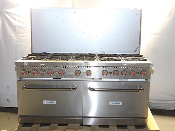 BRAND NEW! OUT OF ORIGINAL PACKAGING! Koolmore KM-CR60-NG 60 in. Commercial 10 Burner Natural Gas Range in Stainless-Steel. S/N: 24040184 - Image 2 of 9