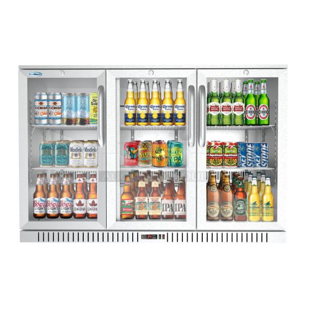 BRAND NEW SCRATCH & DENT! Koolmore BC-3DSW-SS 53 in. Three-Door Back Bar Refrigerator - 11 Cu Ft. Unit is dented (see photos). - Image 1 of 14