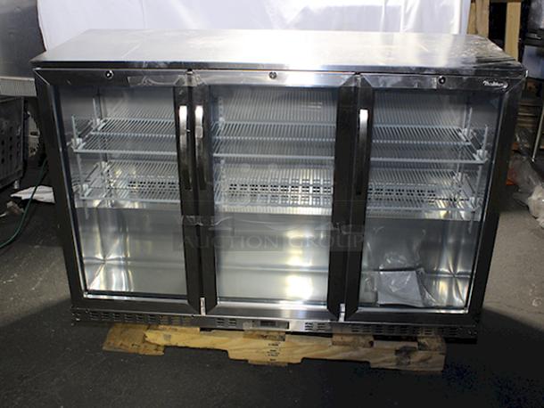 BRAND NEW SCRATCH & DENT! Koolmore BC-3DSW-SS 53 in. Three-Door Back Bar Refrigerator - 11 Cu Ft. Unit is dented (see photos). - Image 5 of 14