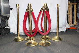 BEAUTIFUL! Lawrence® 310 Sphere Post & Rope Stanchions. 6x Your Bid.