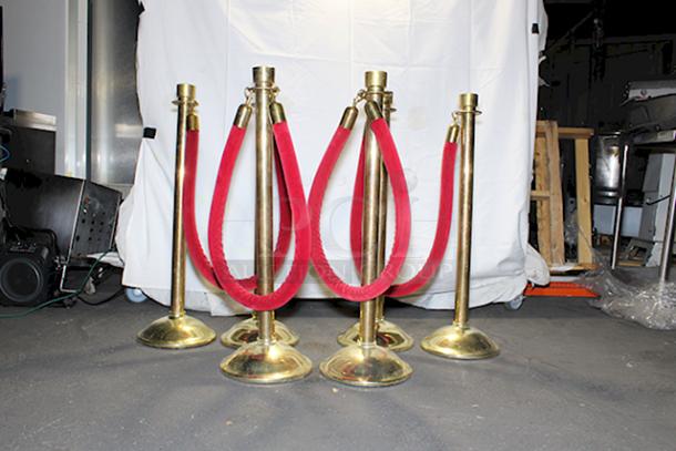 BEAUTIFUL! Lawrence® 310 Sphere Post & Rope Stanchions. 6x Your Bid. - Image 2 of 7