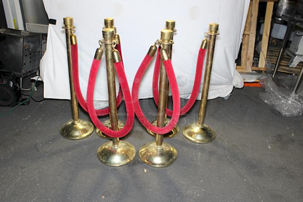 BEAUTIFUL! Lawrence® 310 Sphere Post & Rope Stanchions. 6x Your Bid. - Image 3 of 7