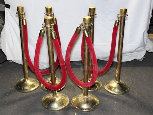BEAUTIFUL! Lawrence® 310 Sphere Post & Rope Stanchions. 6x Your Bid. - Image 6 of 7