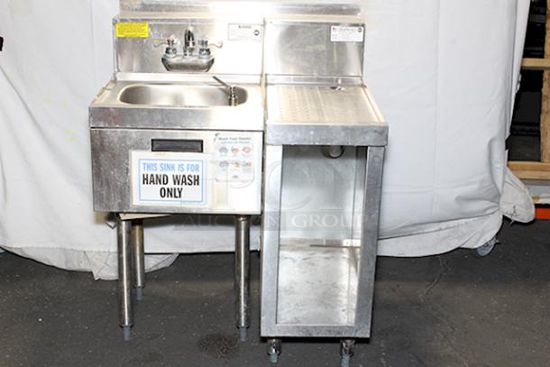 OUTSTANDING CONDITION!! Krowne 18-18ST 18" Silver Series 1 Compartment Sink w/ 10"L x 14"W Bowl, 9 1/2" Deep & Krowne 18-S12 Silver Series Under Bar Drainboard - 3" Back Splash, 12"W x 18 1/2"D. 2x Your Bid. - Image 2 of 9