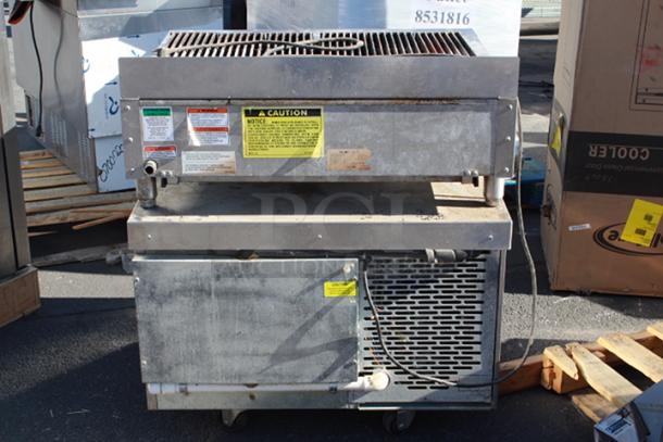 COMBO LOT!  Wolf ACB36P ACB Series 36" Low Profile Heavy Duty Counter Charbroiler, Liquid Propane, 108,000BTU & Traulsen TE036HT 2 Drawer 36" Refrigerated Chef Base - Specification Line, 115v. Tested. Both Units in Working Order.  2x Your Bid - Image 3 of 6