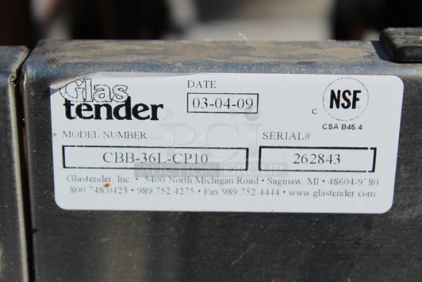 (1) Glastender CBB-36L-CP10 10-Circuit Underbar Ice Bin/Cocktail Unit With Bottle Well Storage + Soda Gun & (1) Glastender DBB-18 Underbar Drainboard Free Standing. Combined Dimensions: 54"x19"x37".  2x Your Bid - Image 3 of 4