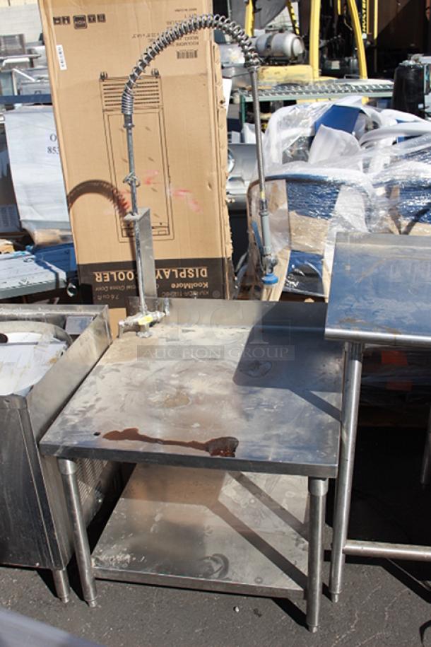 Work Station With Undershelf and Pre-Rinse Unit. - Image 1 of 1