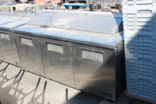 True TSSU-72-18 72 3/8" 3 Door Refrigerated Sandwich Prep Table. Tested. In Working Order. - Image 1 of 5