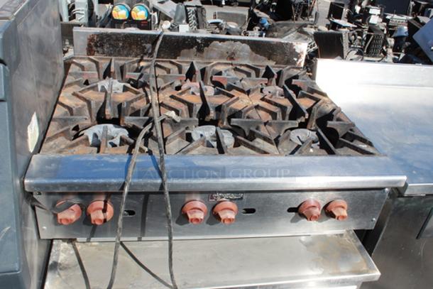 COMBO LOT! Wolf ACB36P ACB Series 36" Low Profile Heavy Duty Counter Charbroiler, Liquid Propane, 108,000BTU & Traulsen TE036HT 2 Drawer 36" Refrigerated Chef Base - Specification Line, 115v. Tested. Both Units in Working Order. 2x Your Bid - Image 2 of 3