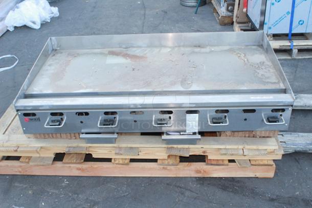 BRAND NEW!! Wolf by Vulcan AGM60-NAT Natural Gas 60" Heavy-Duty Gas Countertop Griddle with Manual Controls - 135,000 BTU. Minor Denting. S/N: 650245825 - Image 1 of 6