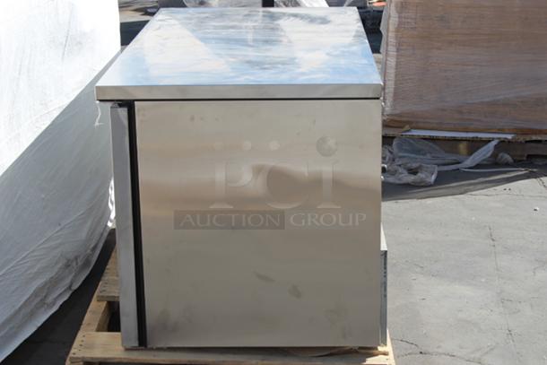 BRAND NEW SCRATCH & DENT! True TUC-60-HC 60 3/8" Undercounter Refrigerator, 115v.  Power Cord Needs To Be Replaced. Floor of Unit Is Dented (see photos). - Image 5 of 9