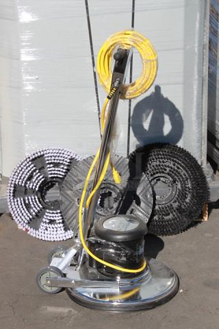 BRAND NEW SCRATCH & DENT! Lavex 20" Single Speed Rotary Floor Cleaning Machine - 175 RPM, 45ft Power Cord, 115-120v. Mfr: 05/2024. Unit may be missing pieces.