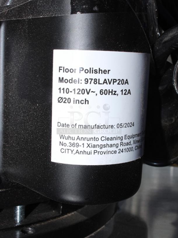 BRAND NEW SCRATCH & DENT! Lavex 20" Single Speed Rotary Floor Cleaning Machine - 175 RPM, 45ft Power Cord, 115-120v. Mfr: 05/2024. Unit may be missing pieces. - Image 7 of 7