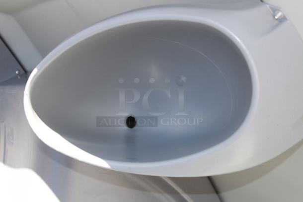 BRAND NEW, NEVER USED! PolyJohn FS3-1007 Fleet Light Gray Premium Portable Restroom - Assembled 13-MAY-2024. VERY MINOR SCUFFING!! - Image 8 of 8