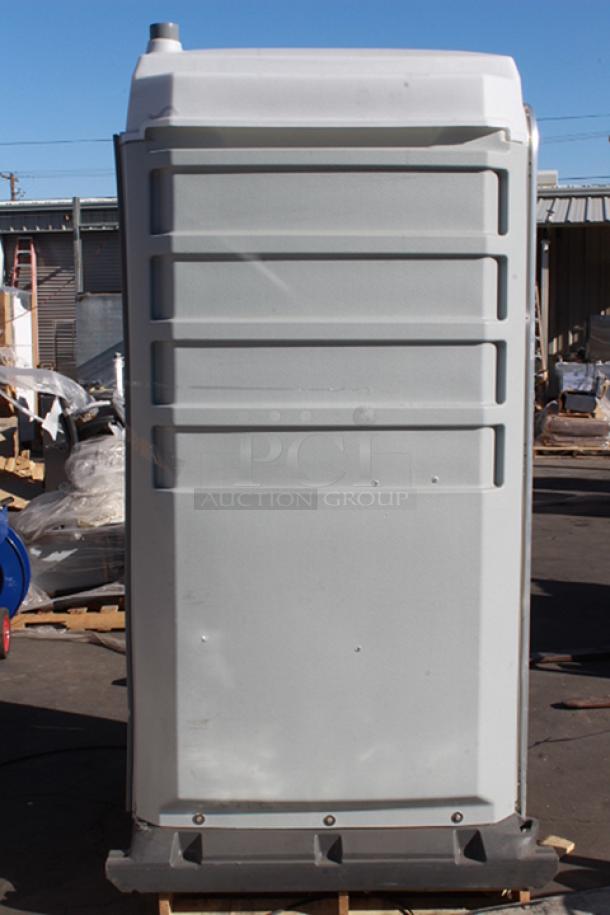 BRAND NEW, NEVER USED! PolyJohn FS3-1007 Fleet Light Gray Premium Portable Restroom - Assembled 13-MAY-2024. VERY MINOR SCUFFING (see photos)!! - Image 7 of 11