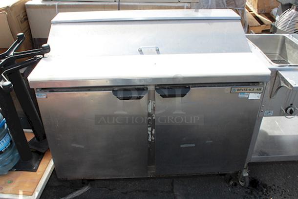 True TSSU-48-12 48 3/8" 2 Door Refrigerated Sandwich Prep Table. Tested In Working Order. S/N: 1156116 - Image 1 of 3