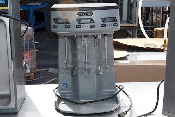 Waring WDM360TX Triple Spindle Three Speed Drink Mixer with Timer - 120V, 1125W. In Working Order. - Image 1 of 3