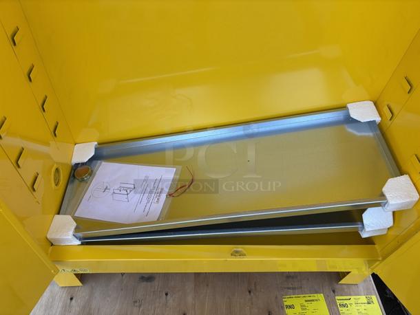 BRAND NEW SCRATCH & DENT! Durham Mfg 45 Gallon Steel Flammable Liquids Storage Cabinet with Legs and Self-Close Doors, Model: 1045SL-50 - Image 3 of 5