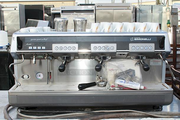 LIGHTLY USED! Nuova Simonelli Aurelia Group 3 Volumetric Espresso Machine, High Productivity & Consistency. Includes everything needed to operate and serve. In working order. - Image 11 of 11