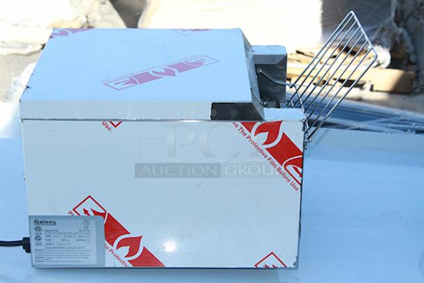 BRAND NEW SCRATCH & DENT! Galaxy CT-10 Conveyor Toaster with 3" Opening - 120V, 1750W. SERIAL #: 1223GCT10182. Minor Scratching and Denting. - Image 4 of 8