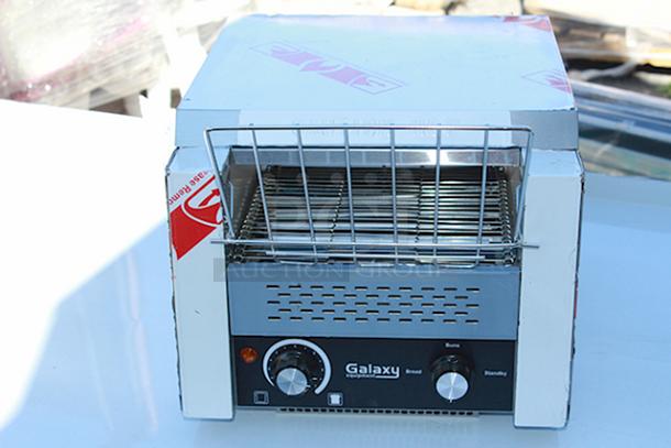 BRAND NEW SCRATCH & DENT! Galaxy CT-10 Conveyor Toaster with 3" Opening - 120V, 1750W. SERIAL #: 1223GCT10182. Minor Scratching and Denting. - Image 8 of 8